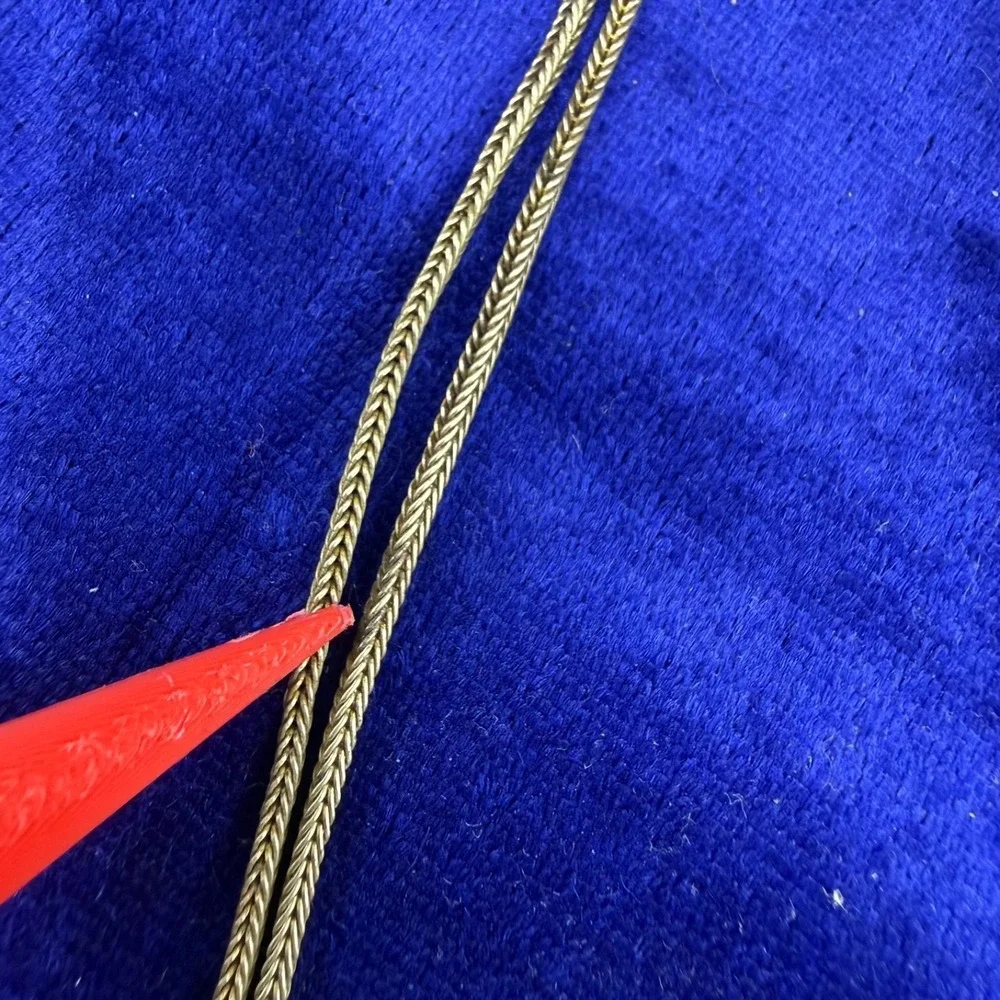 Vintage Gold Filled Watch Chain Gold Tone Fancy Slider 48